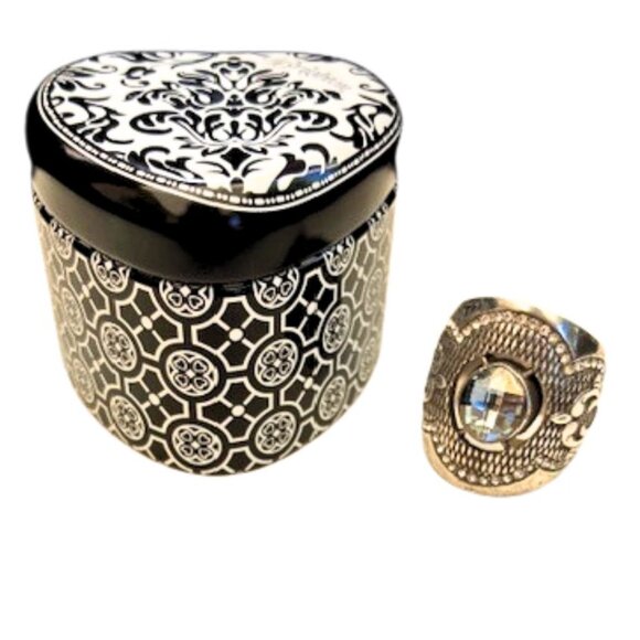 Brighton Love Padlock Cigar Band Ring Retired - Picture 8 of 10